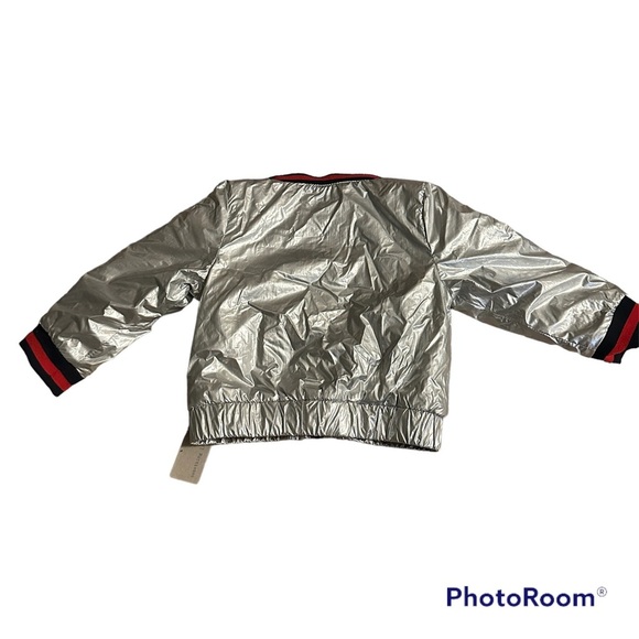 NWT IKKS BABY Metallic Silver Water Repellent Warm Jacket - Picture 2 of 7